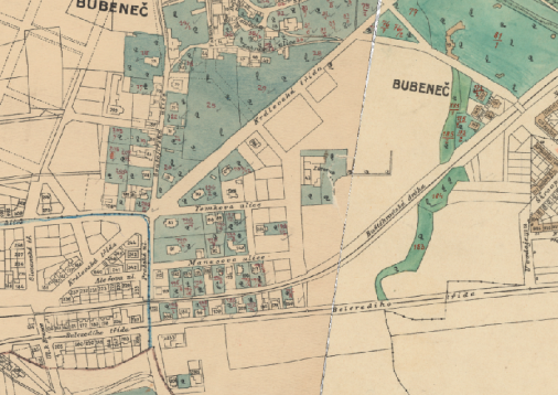 Orientační plán královského hlavního města Prahy a obcí sousedních 1909-1914, zdroj: IPR Praha, 2024