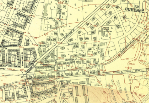 Výškopisný plán hlavního města Prahy 1920–1924, zdroj: IPR Praha, 2024